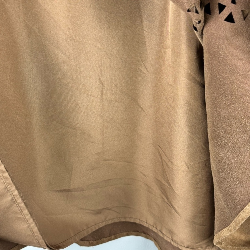 Women's Faux Suede Laser Cut Dress - Picture 5 of 8